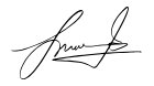 Signature of company CEO Brandon Smith